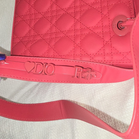 Cd Red Quilted Handbag - Picture 8 of 11